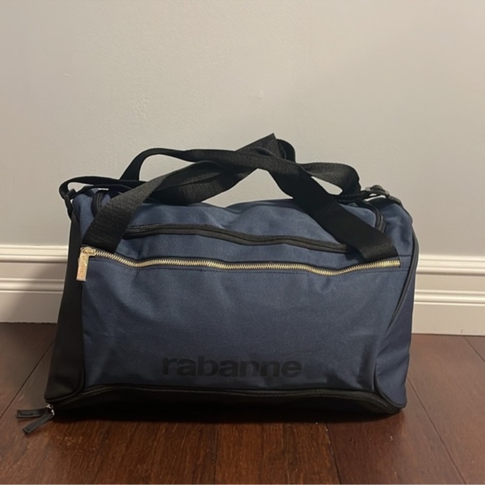 PACO RABANNE Men's Blue and Black Duffel Bag
